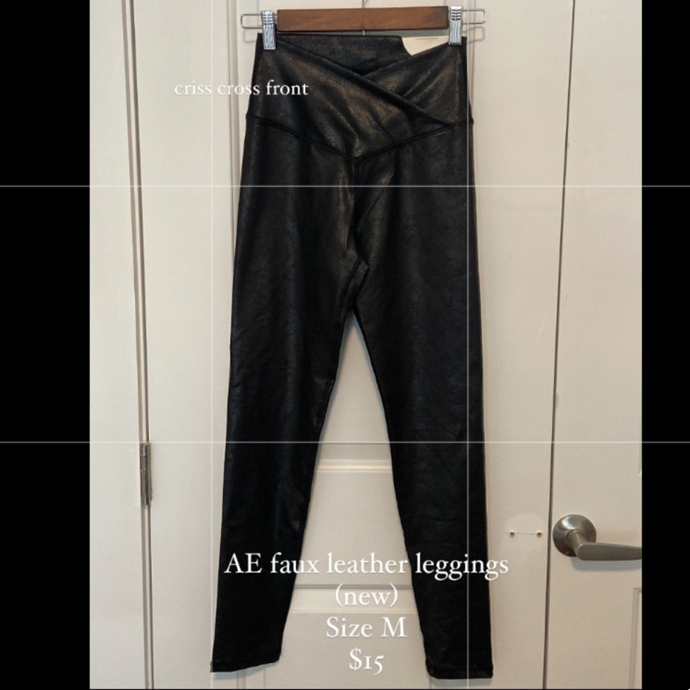 Aerie faux leather leggings